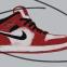Sketch for Air Jordan 1, 1984 by designer Peter Moore