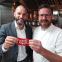 Fred Sirieix (left) with chef Daniel Clifford and renowned snack