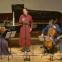 Violinists Tim Crawford and Ying Xue, pianist Joseph Middleton, soprano Louise Alder, cellist John Myerscough, viola-player Hélène Clément and double-bassist Laurène Durantel in Fauré's 'La bonne chanson'