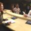 Glamour profession: Helen Norville (Anna Torv) and Dale Jennings (Sam Reid) prepare to broadcast