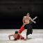Man to man: Calvin Richardson (in red) and Matthew Ball in 'Obsidian Tear'