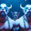Muscly minotaurs: among the unsettling digital imagery in Ornagh's spellbinding The Ode Islands