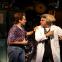 We're a musical now? Olly Dobson as Marty McFly and Roger Bart as Doc Brown