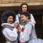 Playing it ruff: Isabel Adomakoh Young, Nina Bowers and Macy-Jacob Seelochan