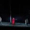 Stand and deliver: Toby Spence as Eric, Giselle Allen as Senta and Jordan Shanahan as the Dutchman