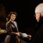 Dilys (Rhiannon Neads) meets note-taking rationalist Pitter (David Whitworth)