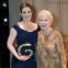 Winner Samantha Hankey and honorary president Dame Janet Baker