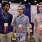 Laid-back competitors: Harsha, Abraham and Ryan bring a stethoscope project to the International Science and Engineering Fair