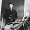 A servant calls: Hugo (Dirk Bogarde) meets Tony (James Fox)