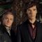 Back to Baker Street: Martin Freeman as Dr Watson (left), with Benedict Cumberbatch as the indestructible Holmes