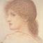 Edward Burne-Jones, 'Study of a Woman’s Head, Turned to the Left', 1868