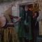 Hugh (Don Foley) and Maura O'Donnell (Mary Ryan) greet the straw men