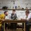Oliver Flitcroft as Buck Mulligan, Dan Mahon as Haines nd Darragh Shannon as Stephen, in situ for the opening chapter of Joyce's 'Ulysses'