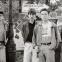 The Beloved go sightseeing in Paris, June 1987. Check out Jon Marsh's (second from right) T-shirt for the Belgian band Marine