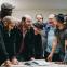 Inside acting: Étienne Carboni (Kad Merad, third from left) and his 'Godot' troupe