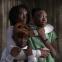 Lupita Nyong'o as warrior mom Adelaide with son (Evan Alex) and daughter (Shahadi Wright Joseph)