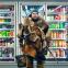 All lost in the supermarket: Rasmus Bjerg as Martin