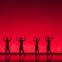 Red mist: members of the Royal Ballet in Christopher Wheeldon's 'Within the Golden Hour'