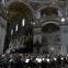 Nelson, the Philharmonia Orchestra and Chorus and the London Philharmonic Choir in rehearsal