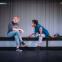 Double-edged: Emily Pemberton and Aaron Douglas in 'albatross.'