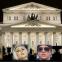 Bolshoi personalities: from left, Tsiskaridze, Zakharova, injured director Filin, and Smirnova