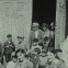 People of Nasielsk come out of the synagogue to see the man with the movie camera