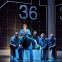 Well-traveled: Joshua Jenkins (centre) in 'The Curious Incident of the Dog in the Night-Time'