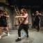 No way out: Danny Kirrane, Daniel Portman and Tom Canton in 'We're Staying Right Here'