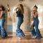 Troupers: Lily James (centre) as a young Meryl Streep in`Mamma Mia!' redux