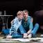 Missing dad: Claire Skinner and Sion Daniel Young in ‘Nightfall’.