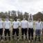 Out of line: Alex Lawther (fourth from right) in 'Old Boys'