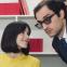 A very Sixties moment: Anne Wiazemsky (played by Stacy Martin) with Godard (Louis Garrel)