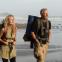 A short walk on the south-west coast: Gillian Anderson as Ray and Jason Isaacs as Moth