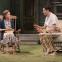 Domestic tragedy: Sally Field and Colin Morgan in 'All My Sons'.