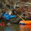 David Walliams battles with an inflatable raft
